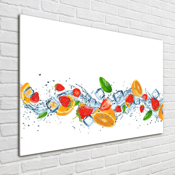 Quadro su vetro Frutta con ghiaccio