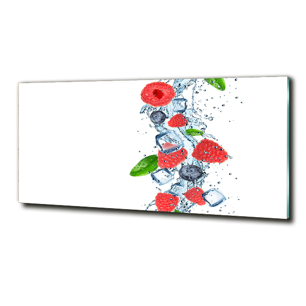 Quadro vetro Frutti di bosco con ghiaccio