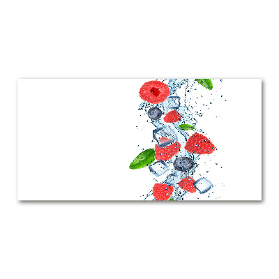 Quadro vetro Frutti di bosco con ghiaccio
