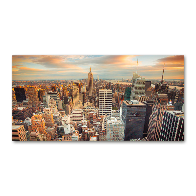 Quadro vetro Vista a volo d'uccello di New York