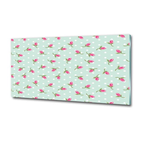 Quadro su vetro Motivo a rose