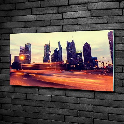 Quadro vetro Shanghai di notte