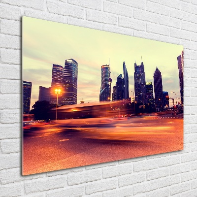 Quadro vetro Shanghai di notte
