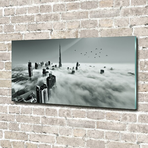 Quadro in verde Nebbia su Dubai