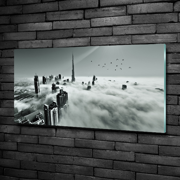 Quadro in verde Nebbia su Dubai