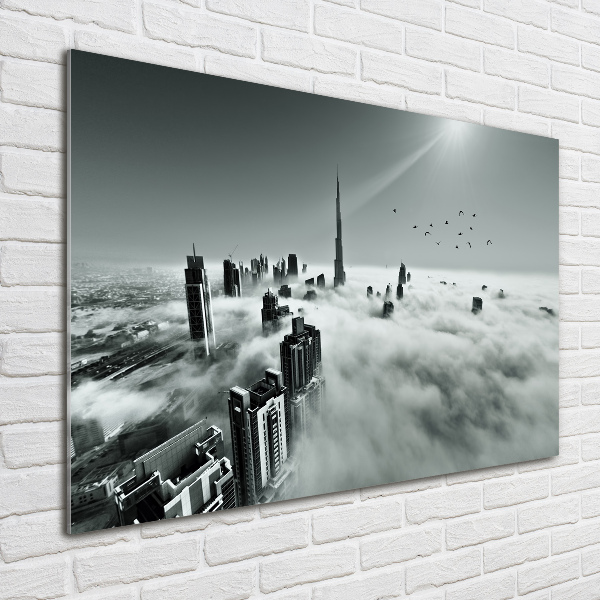 Quadro in verde Nebbia su Dubai