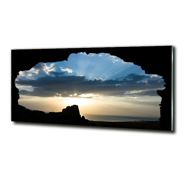 Quadro in verde Tramonto