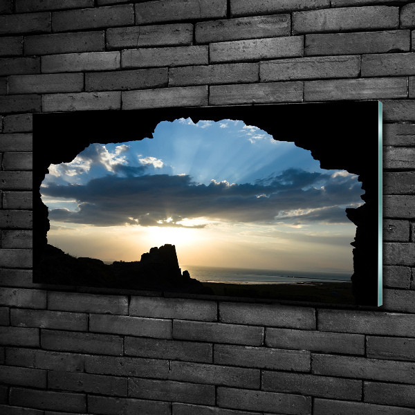 Quadro in verde Tramonto