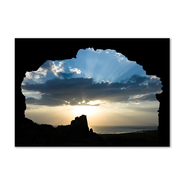 Quadro in verde Tramonto