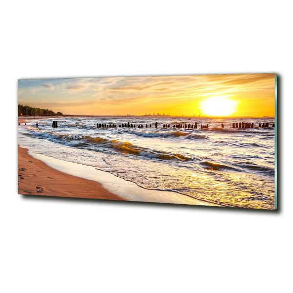 Quadro vetro Spiaggia al tramonto