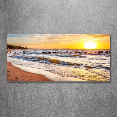 Quadro vetro Spiaggia al tramonto