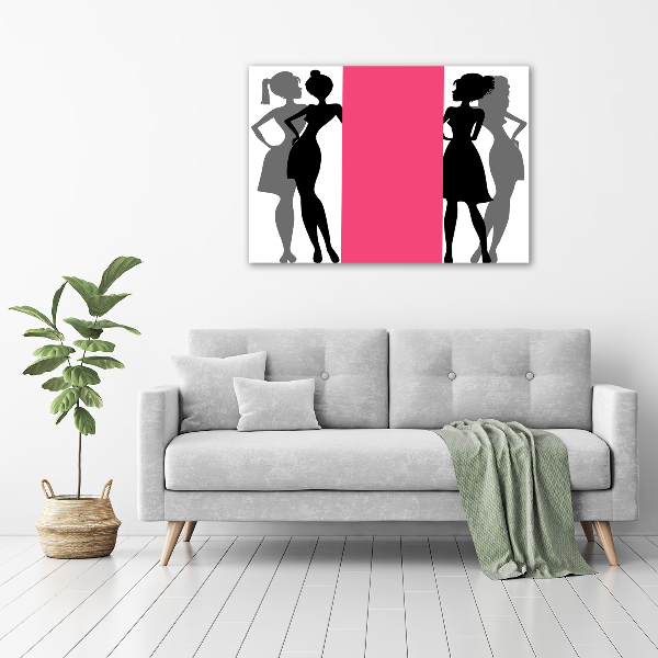 Quadro in vetro Silhouette femminili