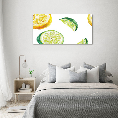 Quadro su vetro Limone e lime
