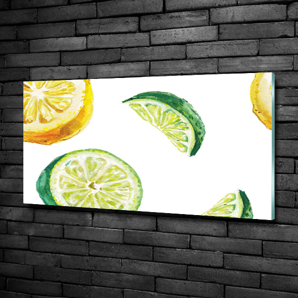 Quadro su vetro Limone e lime