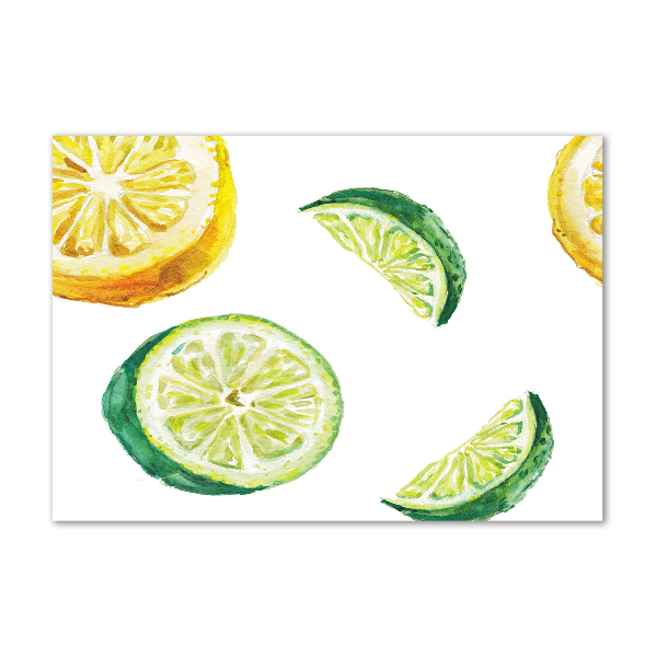 Quadro su vetro Limone e lime
