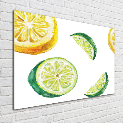 Quadro su vetro Limone e lime