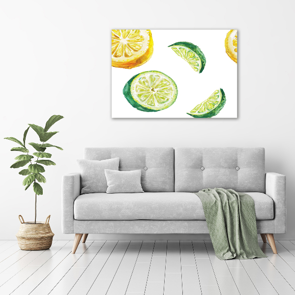 Quadro su vetro Limone e lime