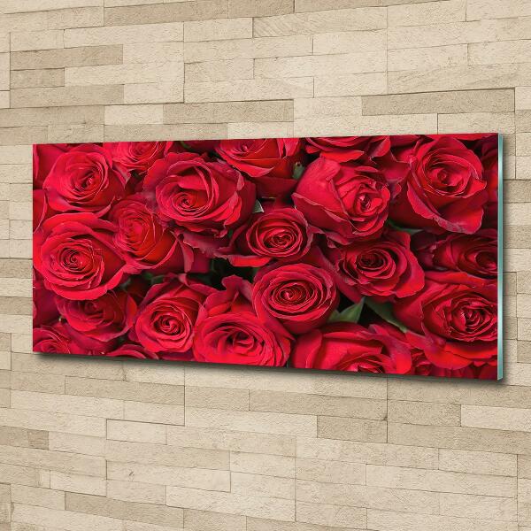 Quadro su vetro Rose rosse