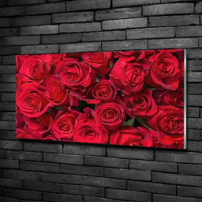 Quadro su vetro Rose rosse