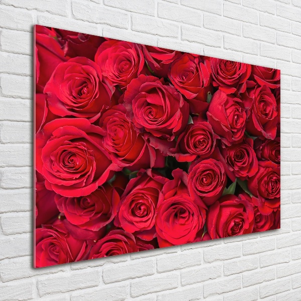 Quadro su vetro Rose rosse