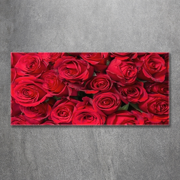 Quadro su vetro Rose rosse