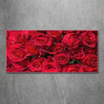 Quadro su vetro Rose rosse