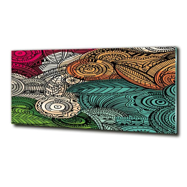 Quadro in verde Piume astratte