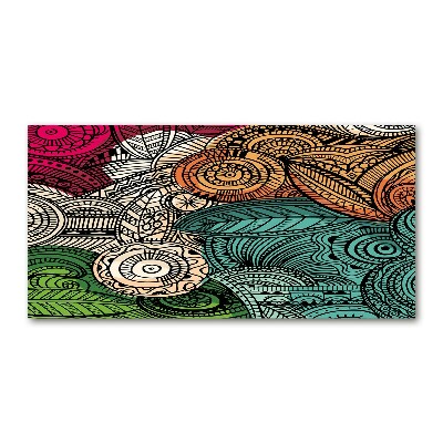 Quadro in verde Piume astratte