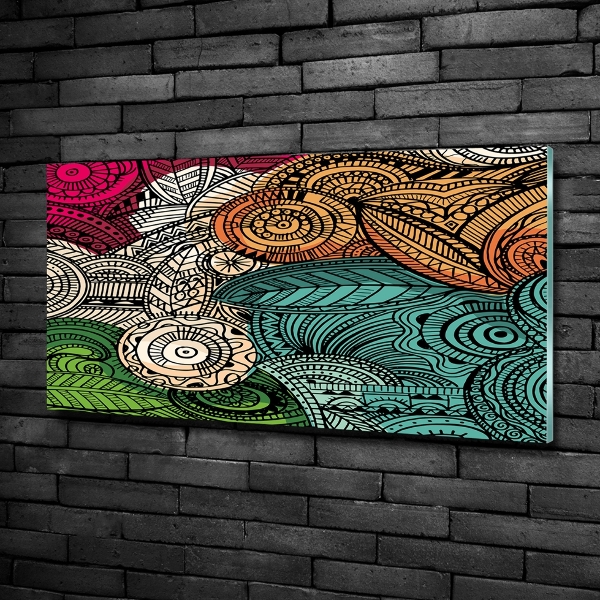 Quadro in verde Piume astratte