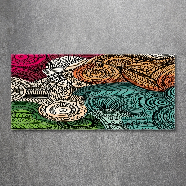 Quadro in verde Piume astratte