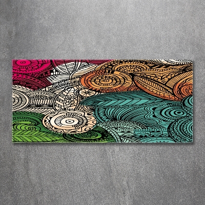 Quadro in verde Piume astratte