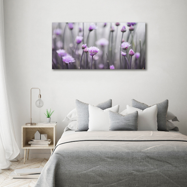 Quadro vetro Fiori di erba cipollina