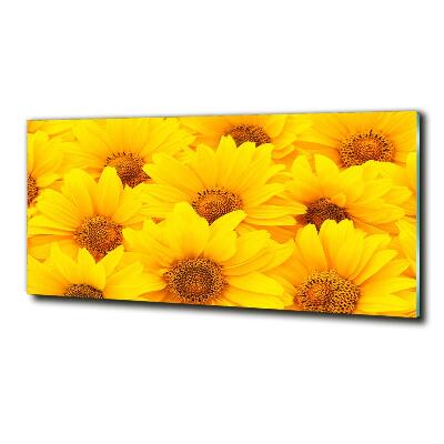 Quadro in vetro Girasoli