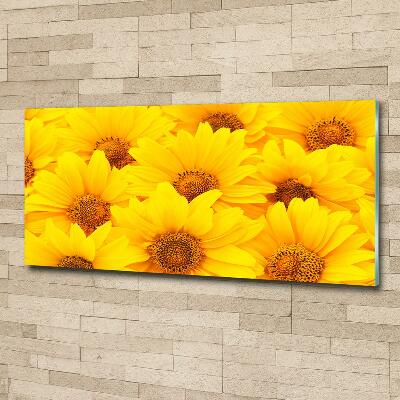 Quadro in vetro Girasoli