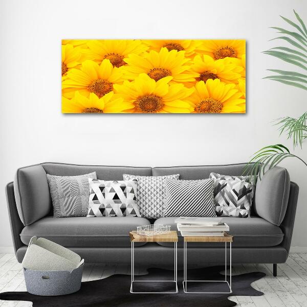 Quadro in vetro Girasoli