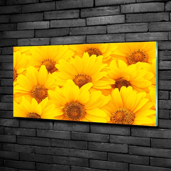Quadro in vetro Girasoli