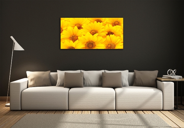 Quadro in vetro Girasoli