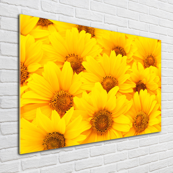 Quadro in vetro Girasoli