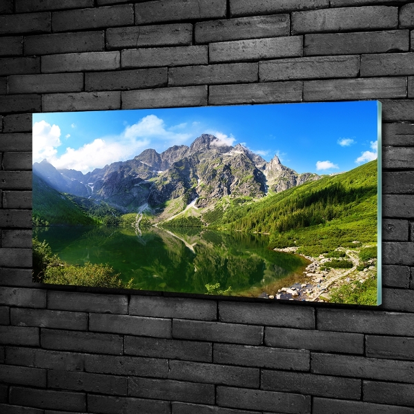 Quadro in verde L'occhio del mare dei Monti Tatra