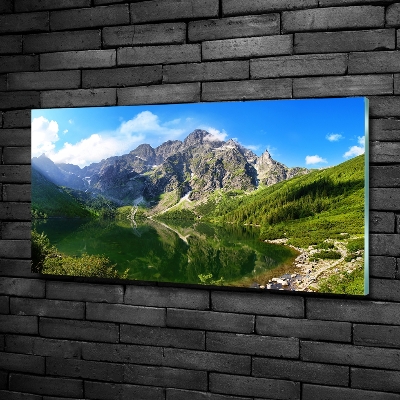 Quadro in verde L'occhio del mare dei Monti Tatra