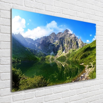 Quadro in verde L'occhio del mare dei Monti Tatra