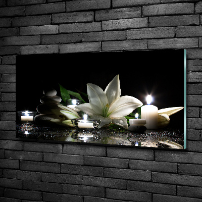 Quadro su vetro Giglio bianco