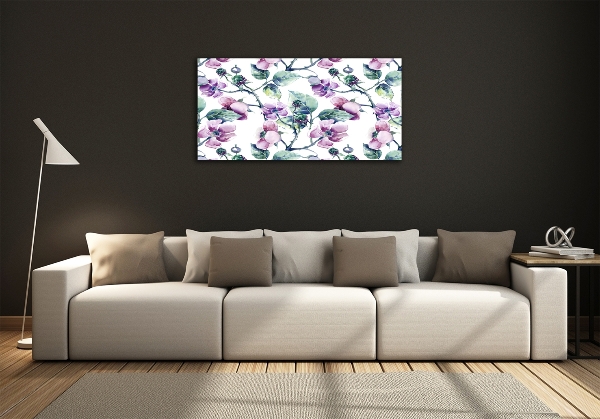 Quadro in vetro Fiori di mora