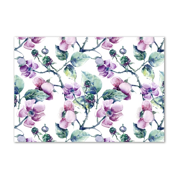 Quadro in vetro Fiori di mora