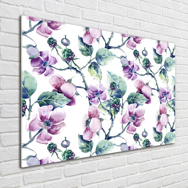 Quadro in vetro Fiori di mora
