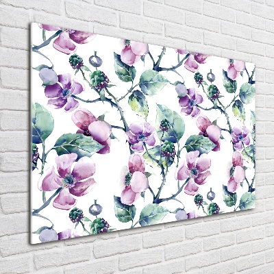 Quadro in vetro Fiori di mora