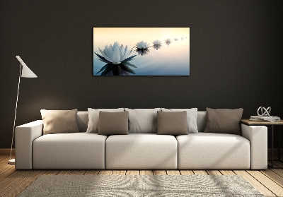 Quadro su vetro Fiori di loto