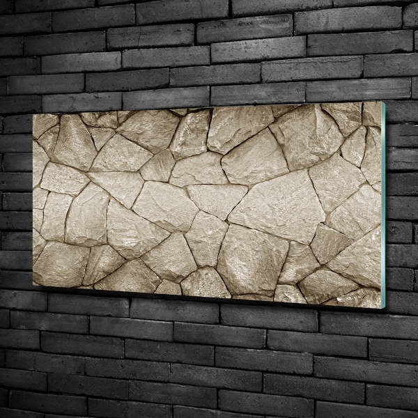 Quadro su vetro Muro di pietra