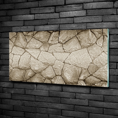 Quadro su vetro Muro di pietra
