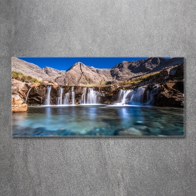 Quadro su vetro Cascata in montagna